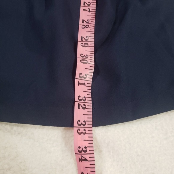 Chezcoco Midi Ruffled Dress Womens Navy Blue L V Neck Flutter Sleeve Soft Bow - Picture 10 of 11